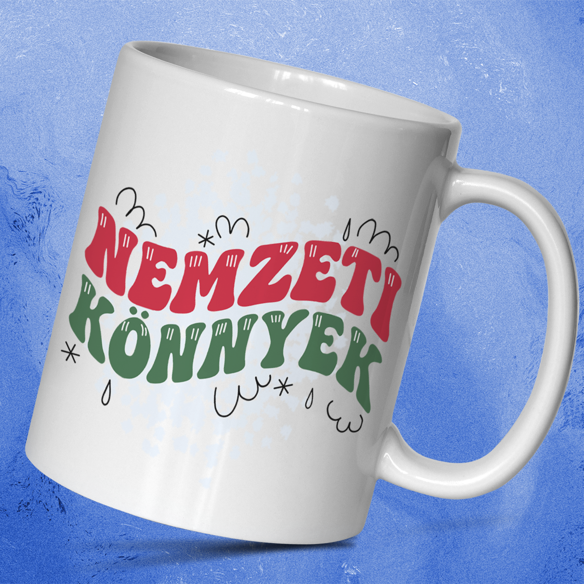 Nemzeti könnyek – vicces feliratú bögre